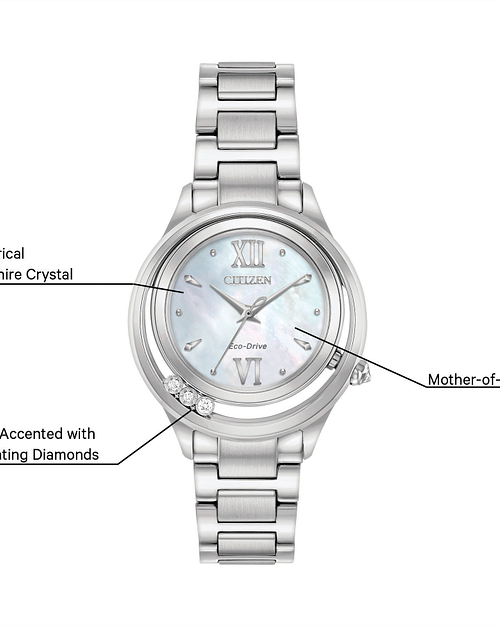 L Sunrise LS Ladies Eco Drive EM0510 53D Sapphire Watch CITIZEN